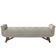 Kit Cabeceira Cama Box Paris 140 cm com Puff Recamier Itália P05 Bouclê Creme - Lyam Decor