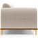 Sofá 4 Lugares Para Sala de Estar Kiev 260cm D02 Base Castanho Pés D'ouro Bouclê Creme B-54 - Lyam Decor