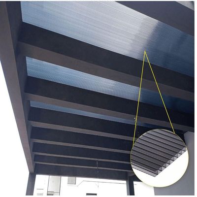 Chapa De Policarbonato Alveolar Fume 10mm 2,10m X 6,00m