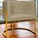 Poltrona Decorativa Recepção Luna Suede Cores Base De Ferro Dourada - Nude, Suede
