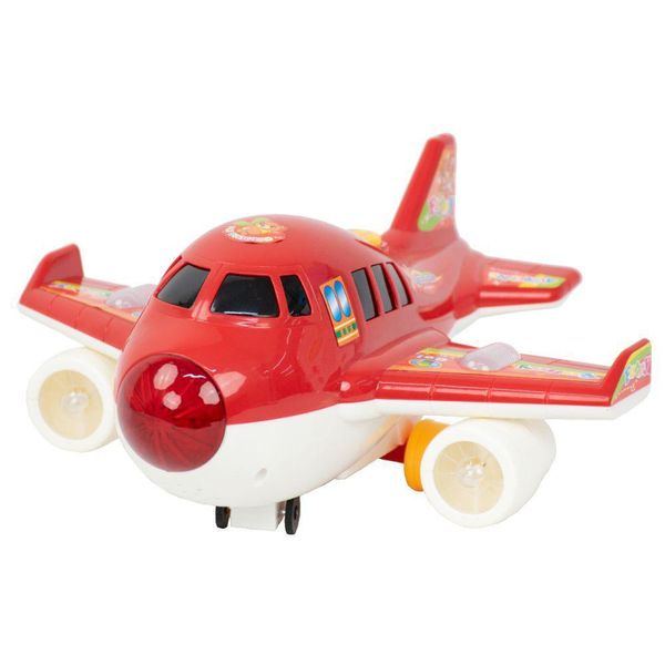 Avião Musical de Brinquedo com Luzes e Som - VERMELHO Bbr