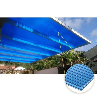Chapa De Policarbonato Alveolar Azul 6mm 2,10m X 6,00m