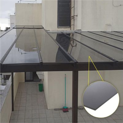 Chapa De Policarbonato Compacto Fume 3mm 2,00m X 3,00m