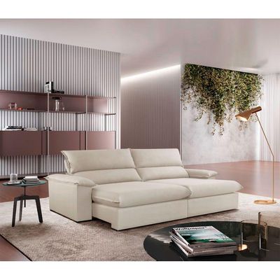 Sofá Filadélfia Linho 02 Módulos 80cm B25cm Meu Sofá Online A302 Linho Branco