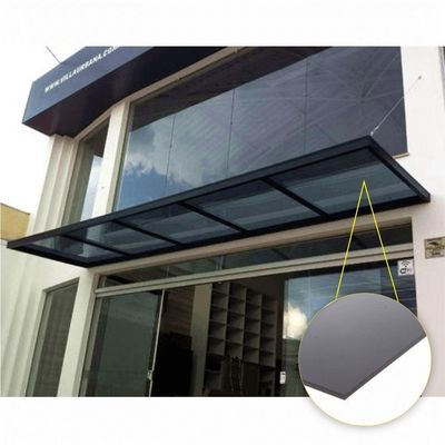 Chapa De Policarbonato Compacto Fume 4mm 2,00m X 6,00m