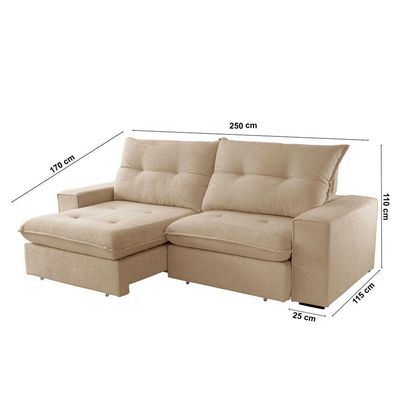 Sofá Athenas Linho 02 Módulos 100 Cm B25cm Meu Sofá Online A226 Linho Bege