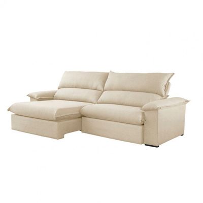 Sofá Filadélfia Linho 02 Módulos 120cm B25cm Meu Sofá Online A294 Linho Creme