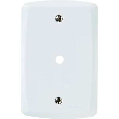Placa com 1 Furo 9 mm 4x2  Tramontina Lux Branca