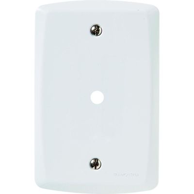 Placa com 1 Furo 9 mm 4x2  Tramontina Lux Branca