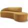 Sofá 4 Lugares Curvo Sala de Estar Living Firenze Esquerdo D02 Prime Bouclê Mostarda 280cm PB-03 - Lyam Decor