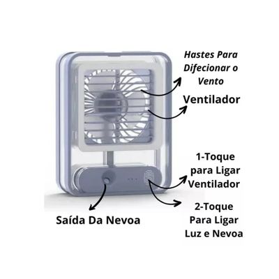 Mini Ventilador De Mesa Pessoal Spray de Água Névoa Portátil