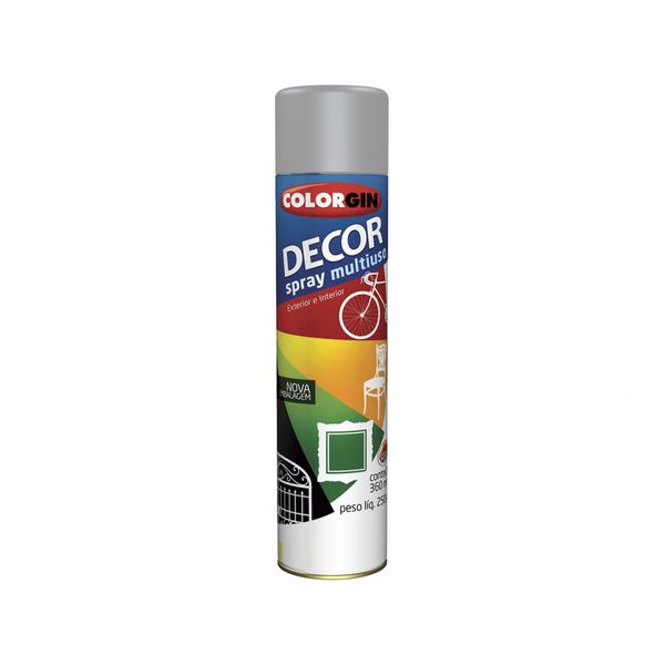 Tinta Spray Colorgin Decor Cinza (Nr23-Onu 1950) c/6pcs