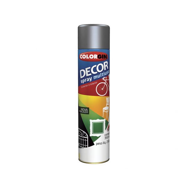 Tinta Spray Colorgin Decor Grafite Metalico (Nr23-Onu 1950) c/6pcs Tinta Spray Colorgin Decor Grafite Metalico (Nr23-Onu 1950) c/6pcs