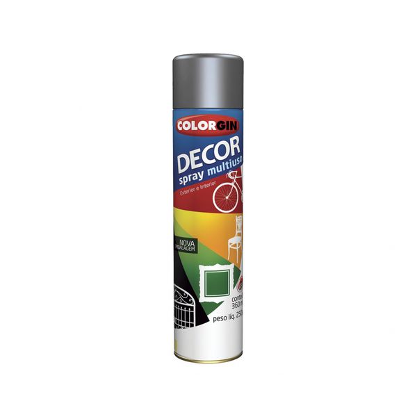 Tinta Spray Colorgin Decor Grafite Metalico (Nr23-Onu 1950) c/6pcs