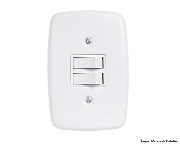 Interruptor Ideale Br 2 Simples C/Pl 3202 c/12pcs