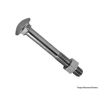 Parafuso Frances Zinc C/Porca B 1/4"X5" 100P