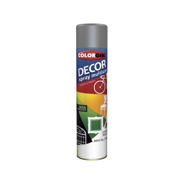 Tinta Spray Colorgin Decor Aluminio 500 (Nr23-Onu 1950) c/6pcs Tinta Spray Colorgin Decor Aluminio 500 (Nr23-Onu 1950) c/6pcs