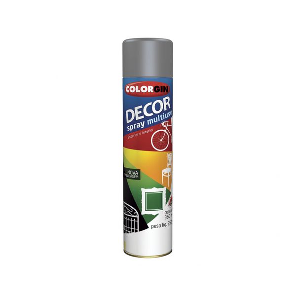 Tinta Spray Colorgin Decor Aluminio 500 (Nr23-Onu 1950) c/6pcs