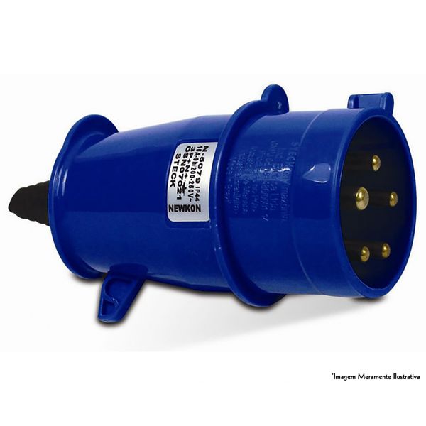 Plug Steck Industrial 2P+T 16A 220V Azul N-3076