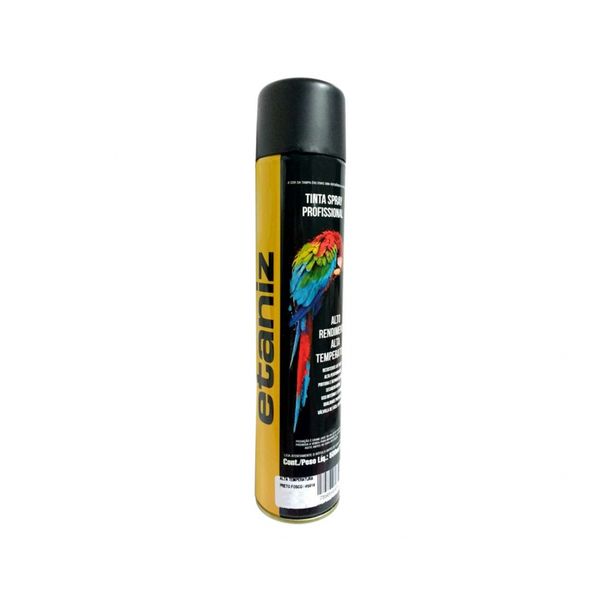 Tinta Spray Etaniz Alta Temp Preto Fosco 210G/400Ml c/6pcs