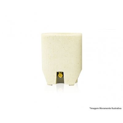 Soquete Porcelana P/Spot Liso E-27 Fx 10 40.10 c/25pcs