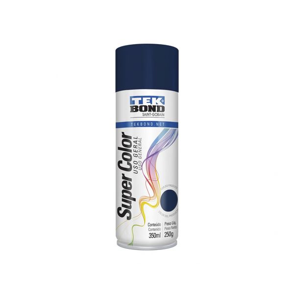 Tinta Spray Tekbond Uso Geral Azul Escuro 350Ml/250G c/6 pcs