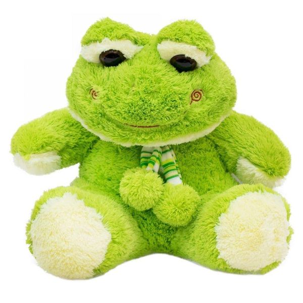 Sapo Pelúcia Verde Com Cachecol 21cm