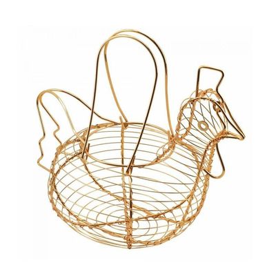 Cesta Porta Ovos Bronze Galinha 22cm x 26cm