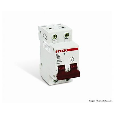 Disjuntor Steck Bipol Serie Sd62 B 20a Curva C 3ka