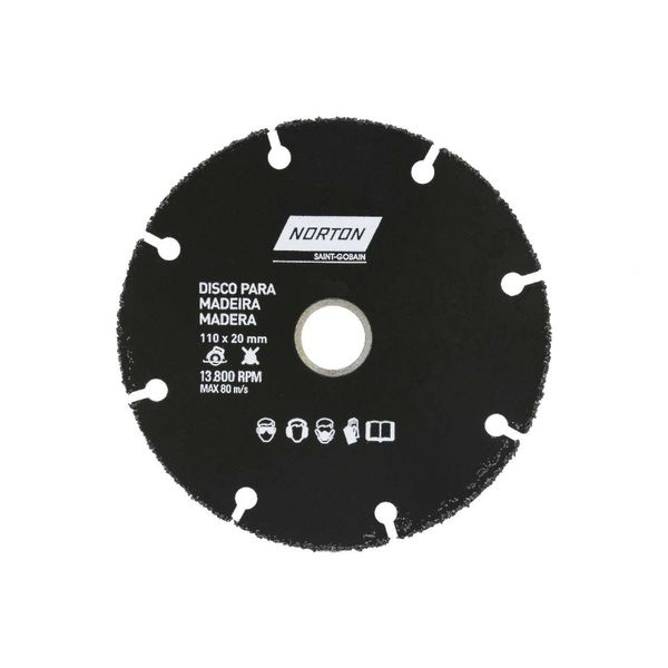 Disco Corte Madeira Norton C/tungstenio 110x1,0x20mm Blister