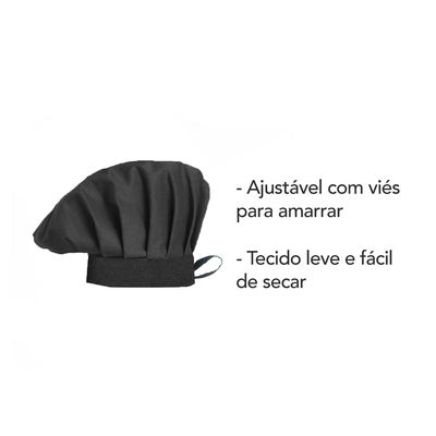 Avental Jeans e Chapeu de Cozinheiro Vermelho Kit Chef Cozinha