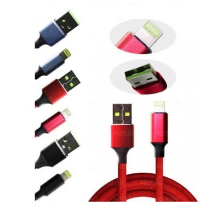 Cabo Usb Nylon Lighting 2.4a 1m