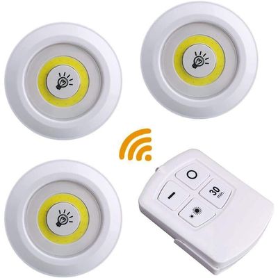 Kit 3 Lampadas Luminaria Led Controle Sem Fio Spot Remoto 15w SMD