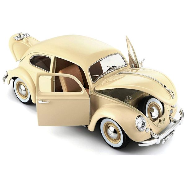 Miniatura - Carro - Volkswagen - Kafer Beetle - 1:18 - Bburago Plus - BEGE BUR12029