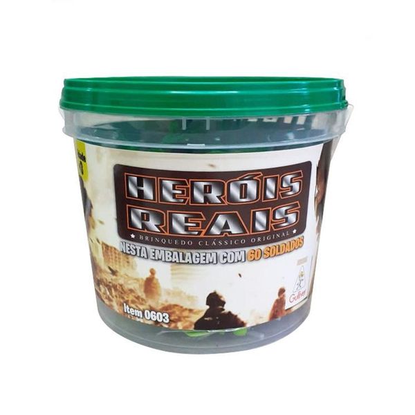 Balde Forças Armadas 60 Bonecos - Gulliver GUL0603 Balde Forças Armadas 60 Bonecos - Gulliver GUL0603