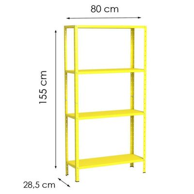 Estante Aço 4 Prateleiras Livros Cozinha Quarto Eaf006
