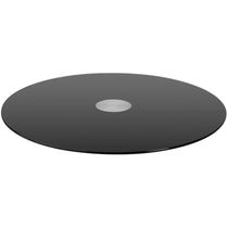 Centro de Mesa Giratório Forma F.Collection em Vidro Preto - 60 cm