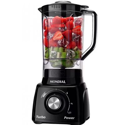 Fritadeira Elétrica Sem Óleo Air Fryer Mondial AFN40BI 4L + Liquidificador Mondial Turbo Power L-99 FB 500W com 3 Velocidades Preto com Inox / 220V