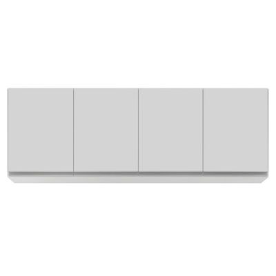 Armário Aéreo 160cm 4 Portas Nevada Branco - Lumil Móveis