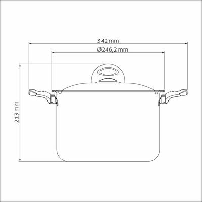 Espagueteira 22 Cm 5,7l Loreto Antiaderente Vermelho