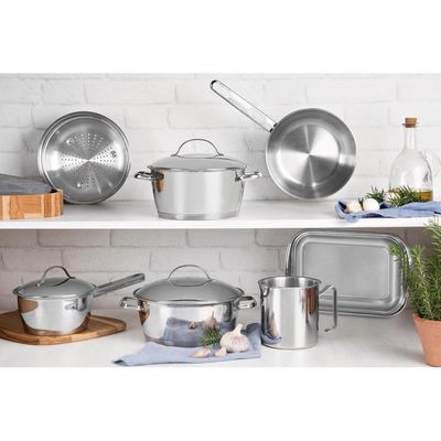Jogo De Panelas 7 Peças Allegra Aço Inox Tramontina