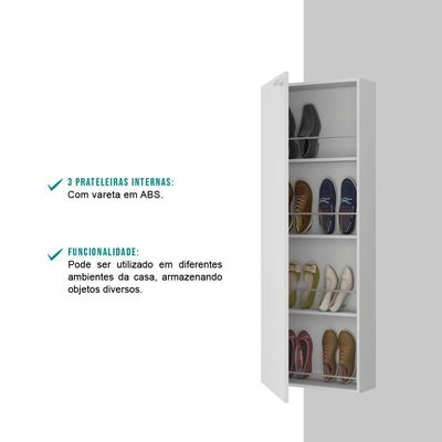 Armário Aéreo Utilitário 1 Porta Branco