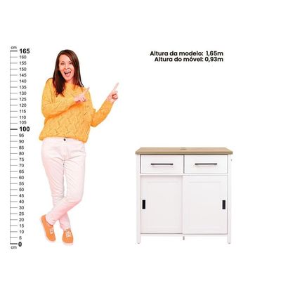 Gabinete Armário Banheiro Ditália Bn-04 Branco