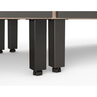 Balcão Firenze 80cm 2 Portas Com Tampo 93221 Demóbile Avena Touch E Grafito