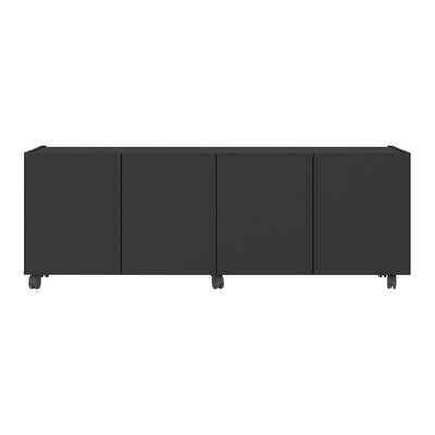 Rack Para Tv Até 50 Polegadas  E Rodízios Mp1069 Preto Preto