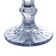 Jogo 4 Taças De Vidro Diamond Diamante Azul Metálico Para água 325ml Lyor