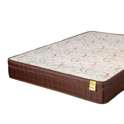 Colchão Casal De Espuma D-33 Dreemy Ultra138x188x25cm Marrom Com Branco Apolospuma Marrom/branco