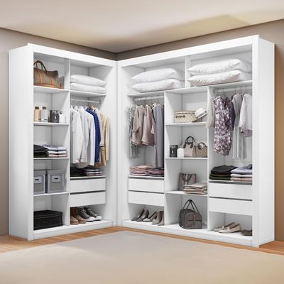 Closet Modulado 6 Gavetas Branco Amoudi Móveis Branco