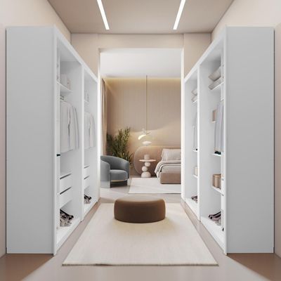 Closet Modulado 6 Gavetas Branco Amoudi Móveis Branco