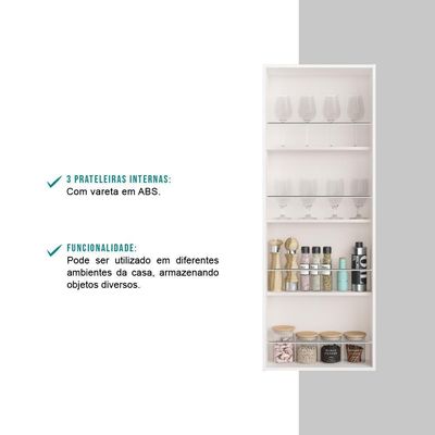 Armário Cozinha Utilitário 1 Porta Branco Carraro